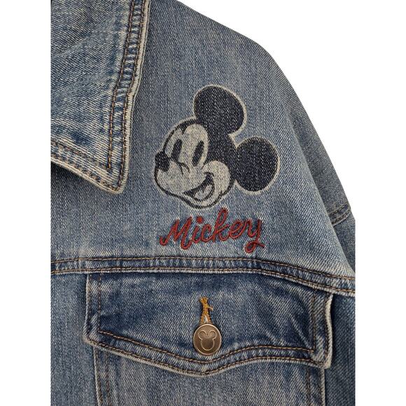 Disney Parks Mickey Mouse Denim Jean Jacket THE ONE AND ONLY XXL - Picture 1 of 10